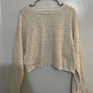 Leopard print crop top sweater. Target xl